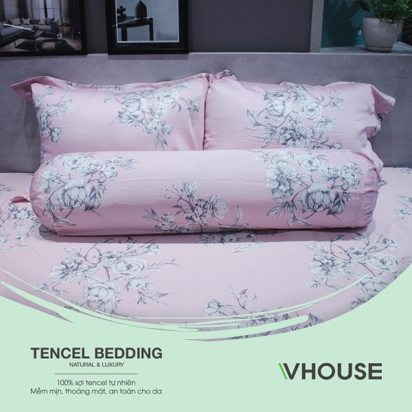 Bộ Drap Giường Tencel 4 Món Chun Bọc 1m8 100S16